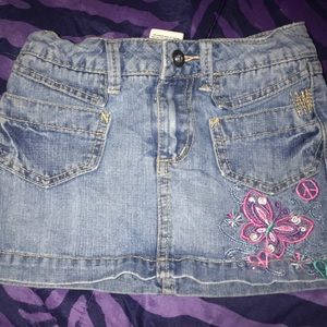 Cute denim skirt/short set